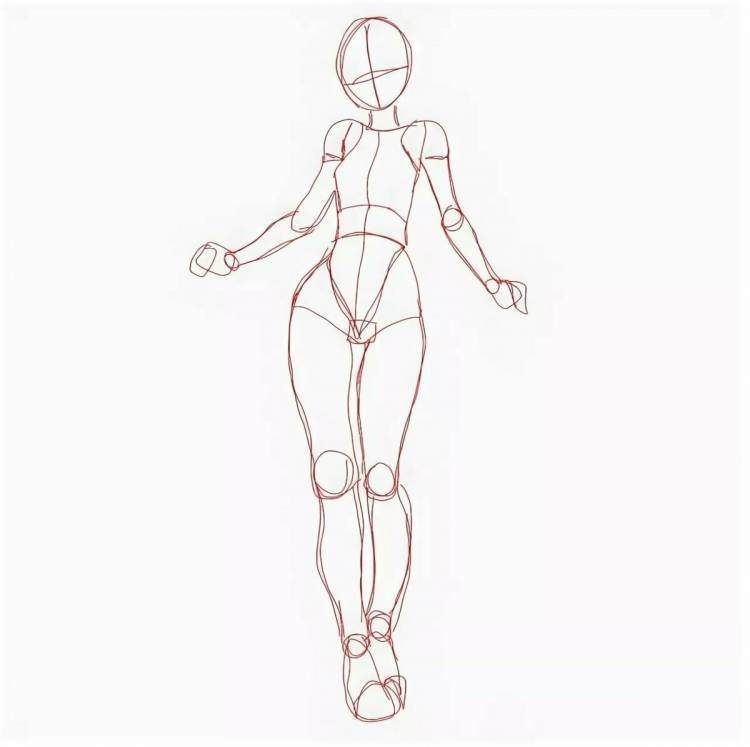 Рисунок для начинающих тело девушки 