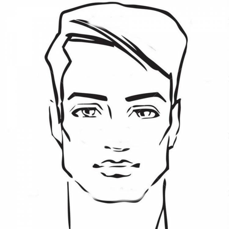 Рисунок лица мужчины для срисовки