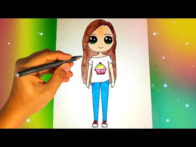 Как рисовать легко ДЕВОЧКУ? How to draw a girl