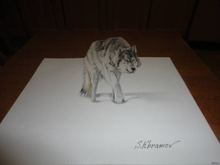 Попробовал изобразить волка