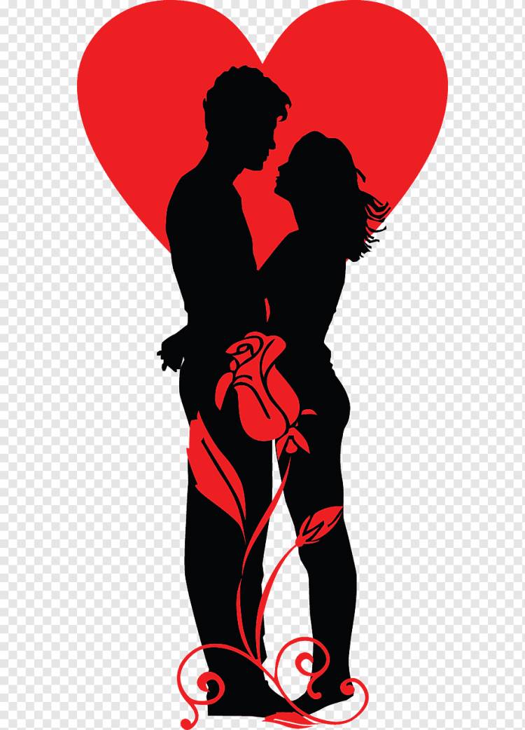 День святого Валентина Рисунок Силуэт сердца, День святого Валентина, любовь, сердце, пара png