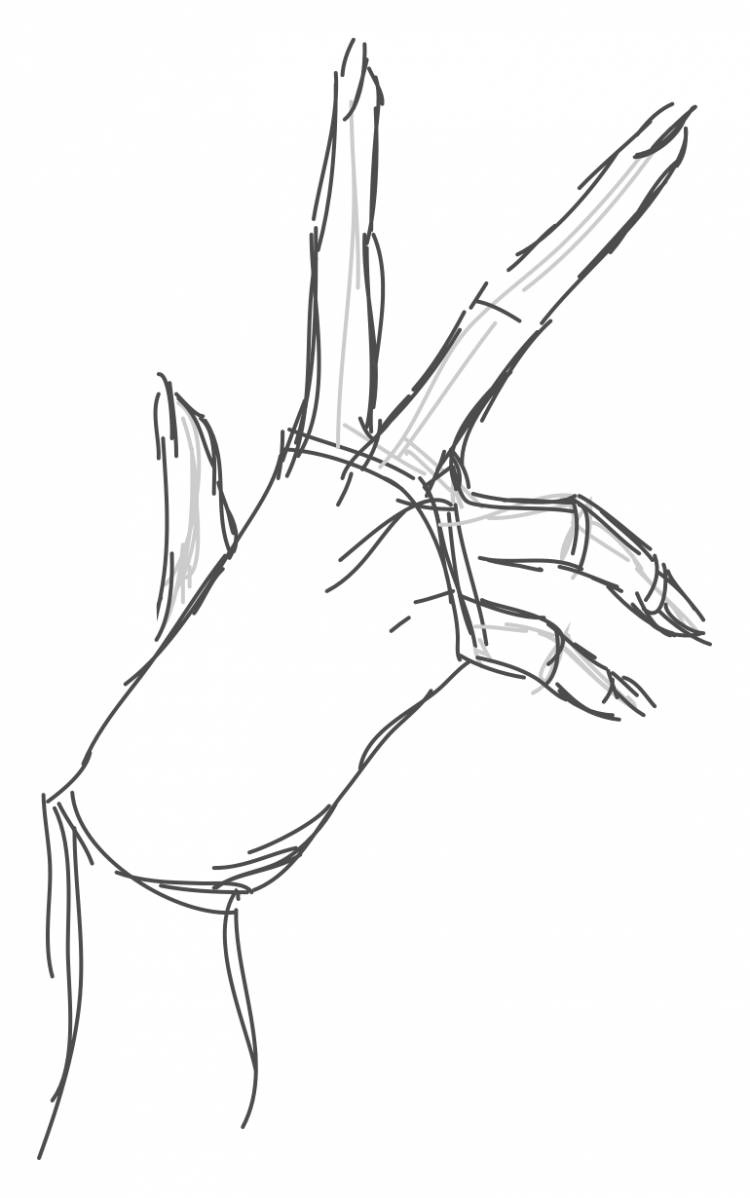 Рисунок руки человека карандашом