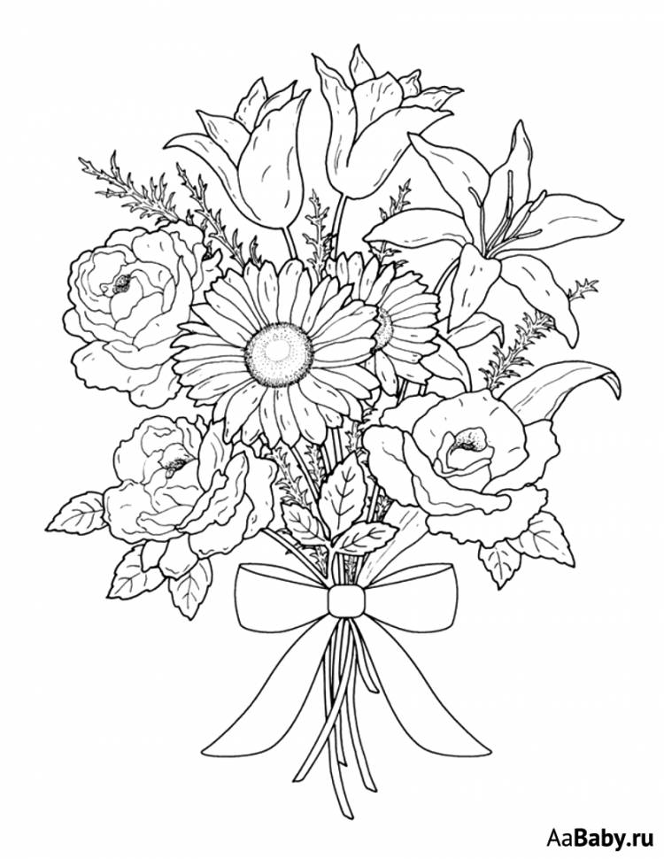 Рисунок на тему букет цветов 