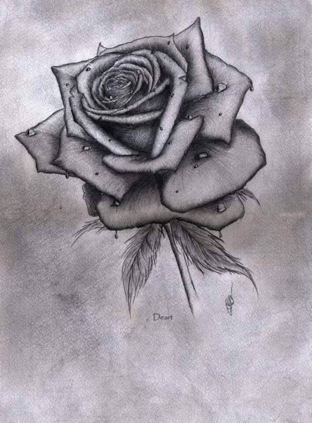 Рисунки для срисовки букет роз