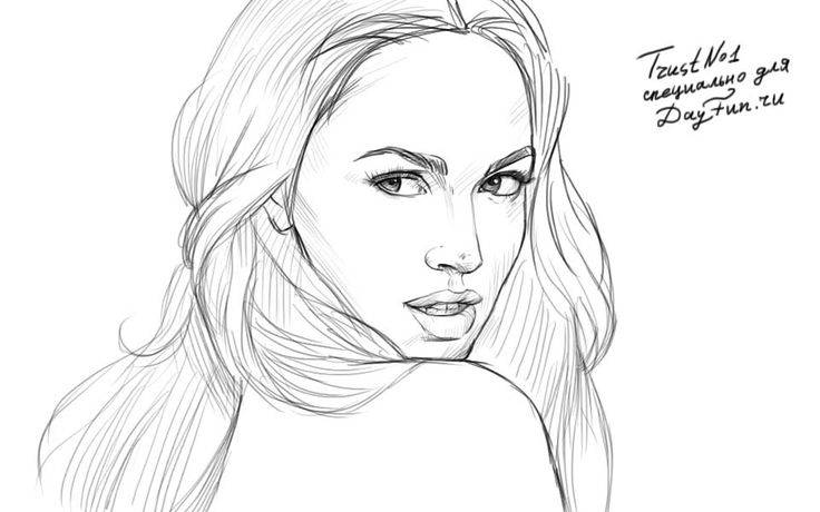 рисунок карандашом лицо девушки в профиль Как научиться рисовать девушку карандашом поэтапно yandeximages