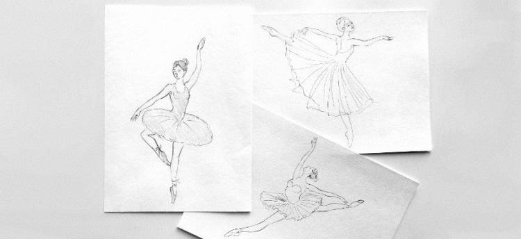 Как нарисовать балерину карандашом поэтапно