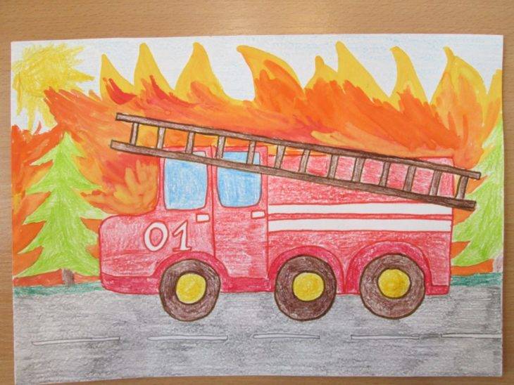 Рисунки для срисовки на тему пожарная безопасность 