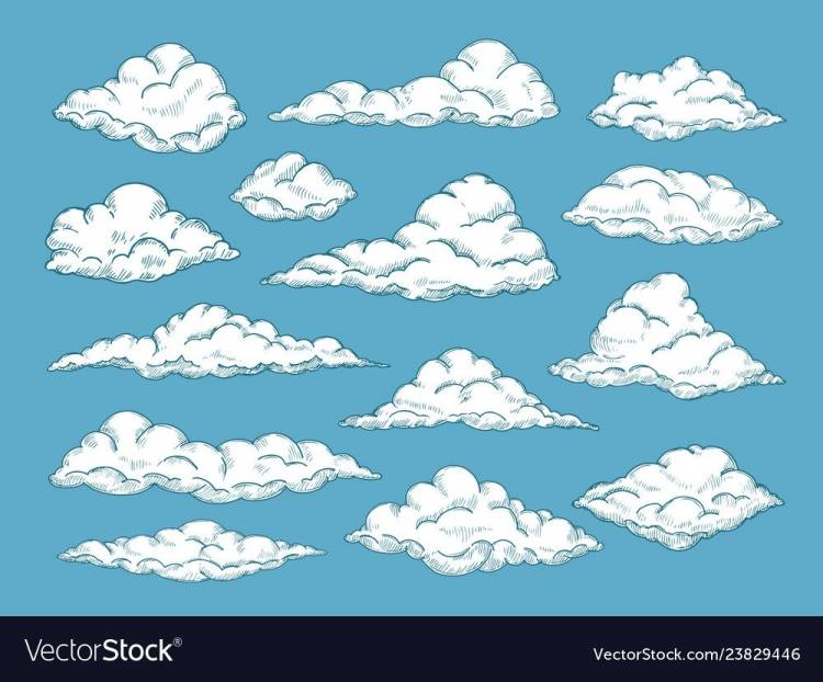Рисунок облака кучевые