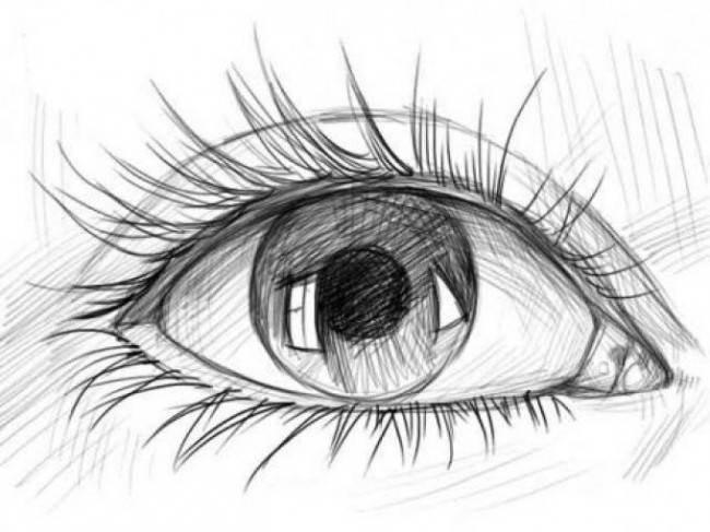Рисунки глаза девушки карандашом для срисовки 