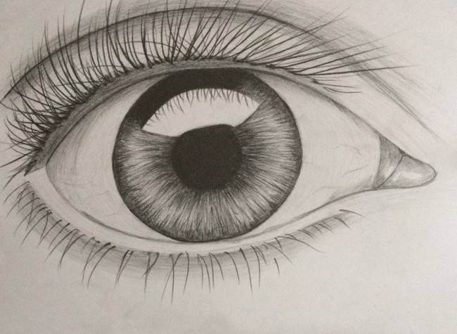 Рисунки глаза девушки карандашом для срисовки 