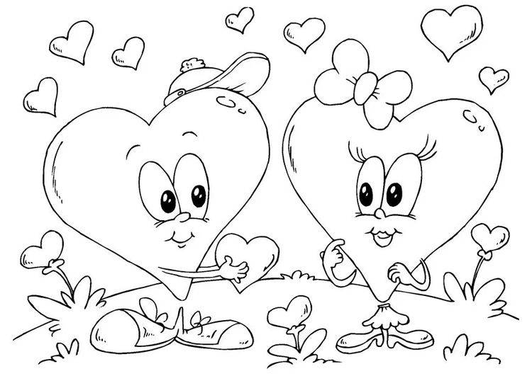 Рисунки на День святого Валентина для срисовки карандашом