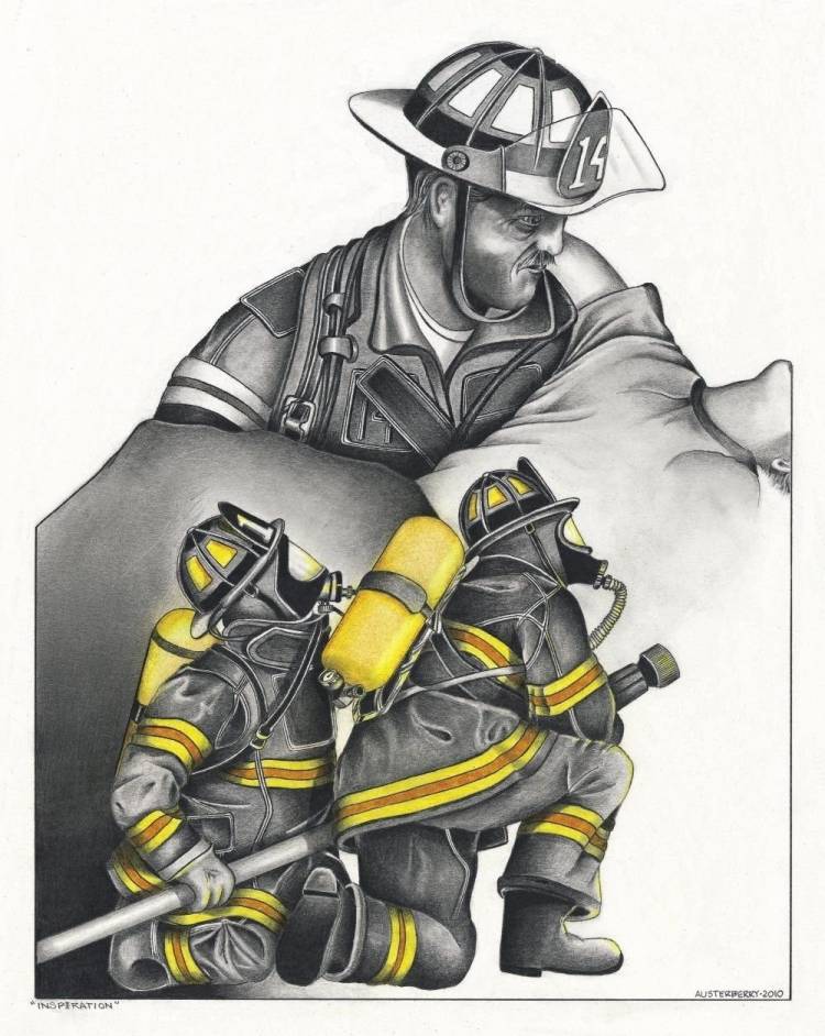 Мчс пожарный рисунок