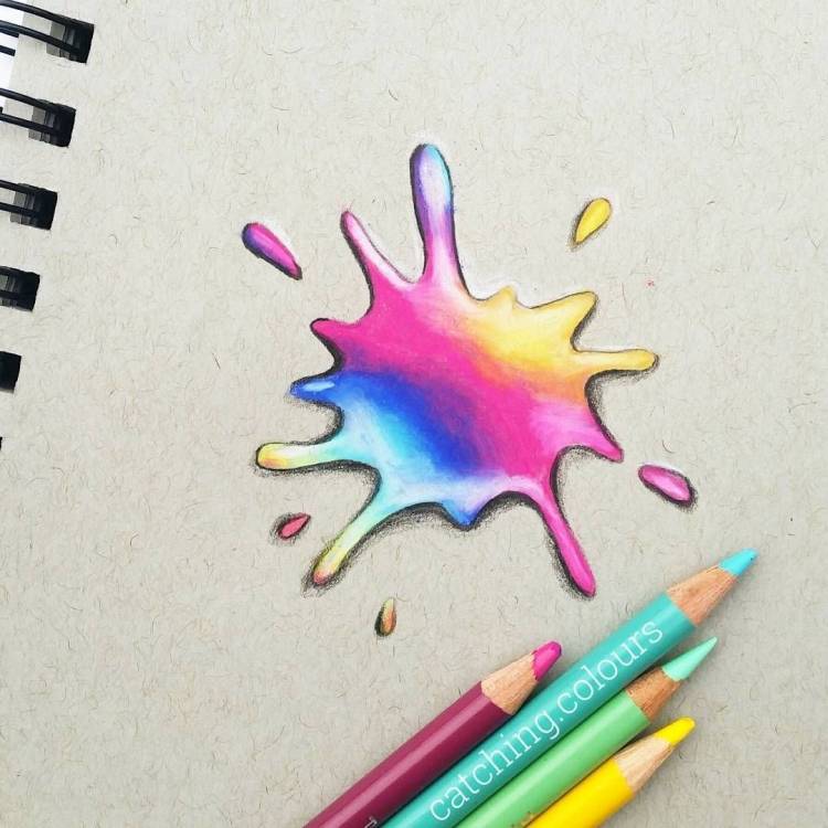 Рисунки карандашами цветными легкие и красивые