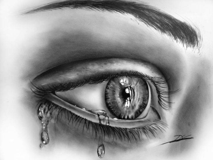 Срисовки глаз со слезой 