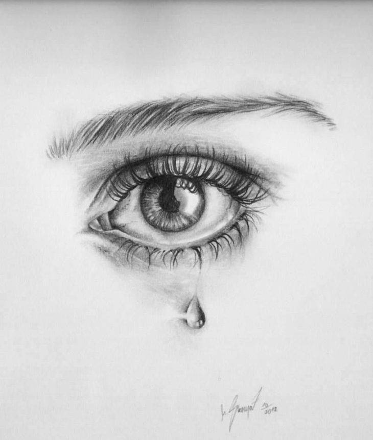 Срисовки глаз со слезой 