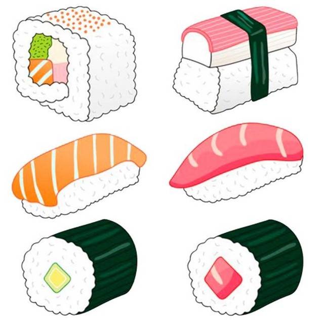 Рисунки и картинки суши для срисовки