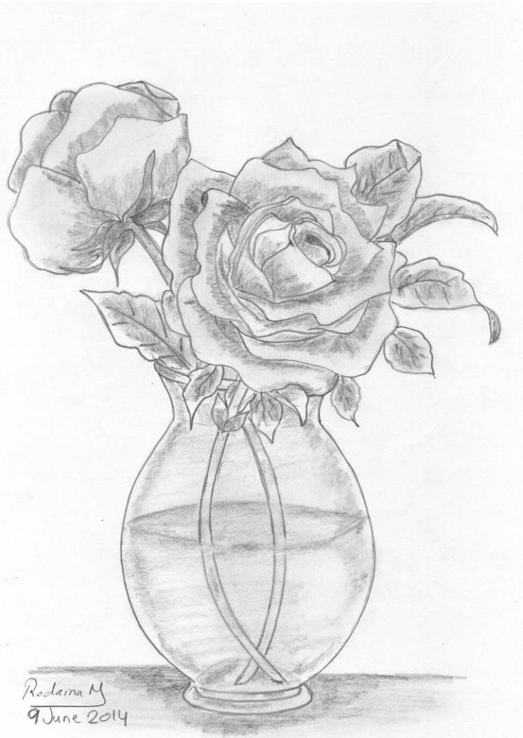 Как нарисовать вазу поэтапно карандашом 