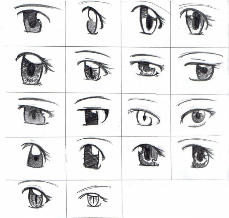 Рисунки аниме глаз для срисовки 