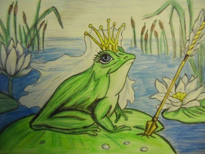 Рисунок царевна лягушка для учеников