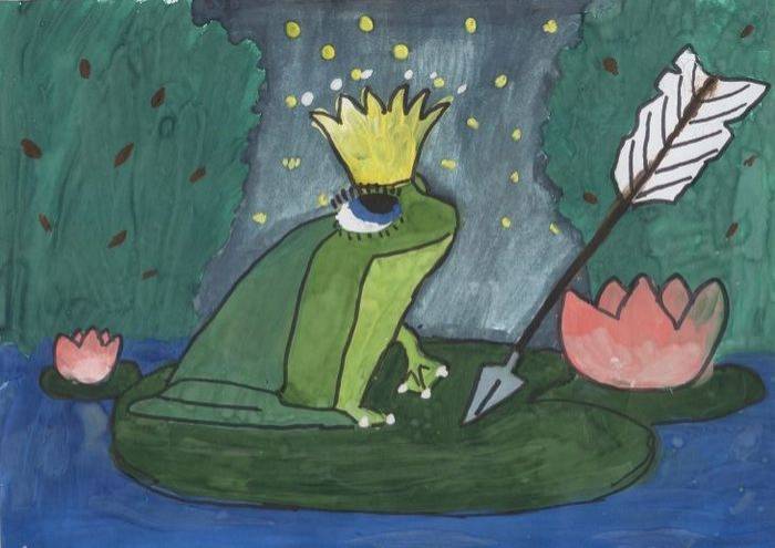Рисунок царевна лягушка для учеников