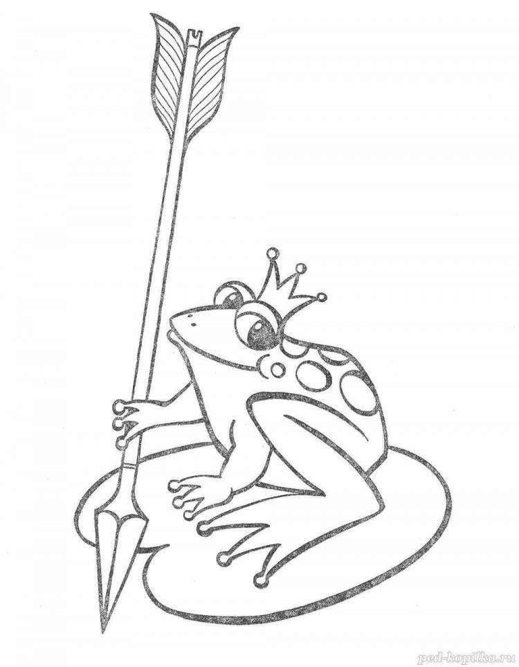 Царевна лягушка рисунок для срисовки