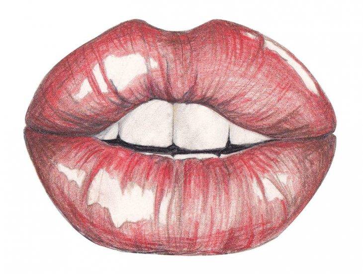 Красивые картинки губ для срисовки 