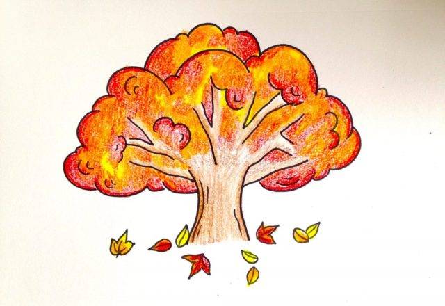 Рисунки для срисовки на тему осень 