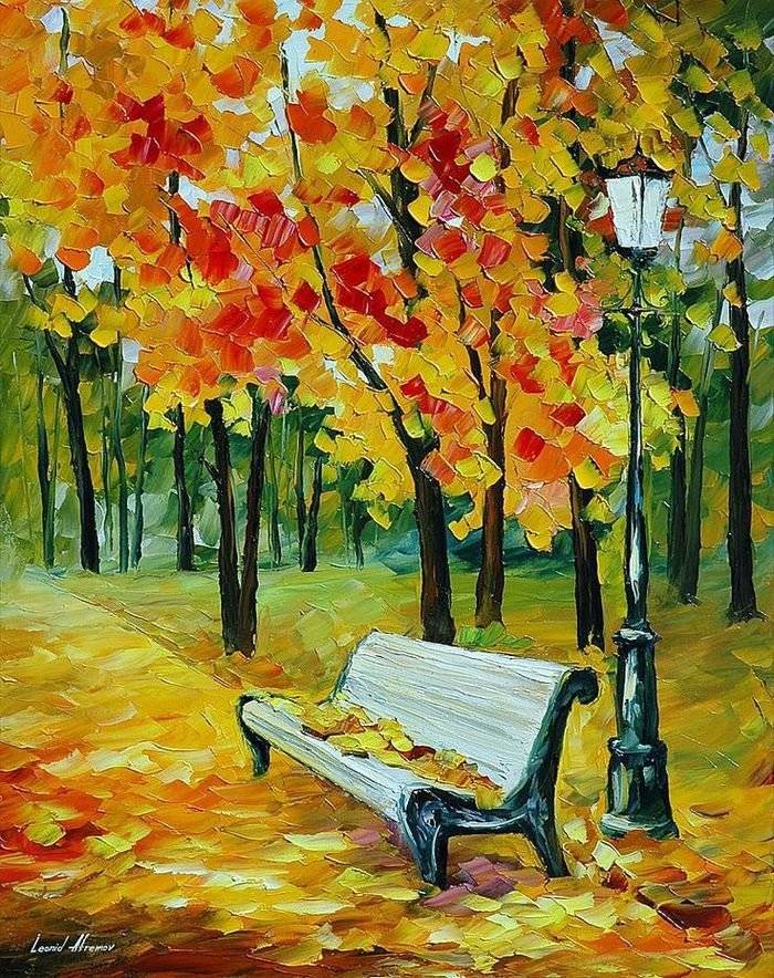 Осенняя аллея рисунок