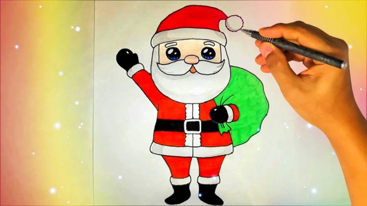 Как нарисовать Санта Клауса? Лёгкие рисунки на Новый Год