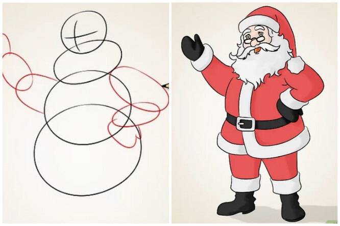 Как нарисовать Санта-Клауса