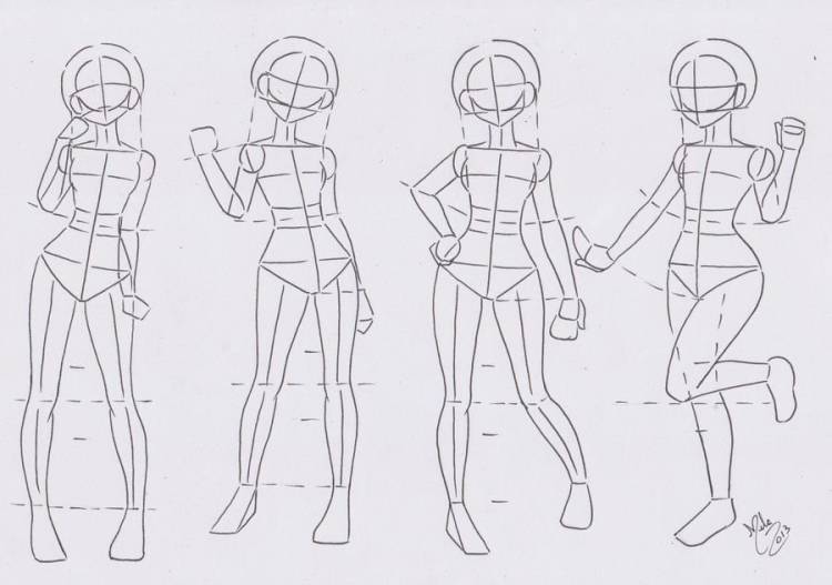 изображений аниме тела для срисовки