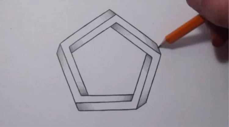 Рисунок карандашом квадрат