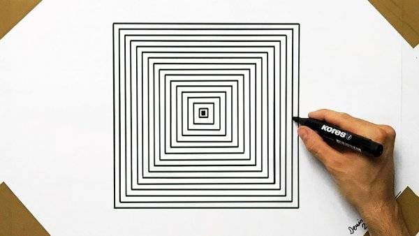 Рисунки иллюзии легкие для срисовки 