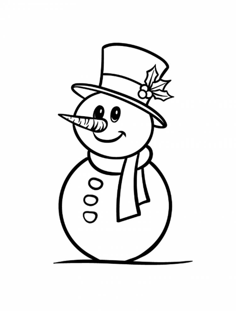 Рисунки снеговика для срисовки 