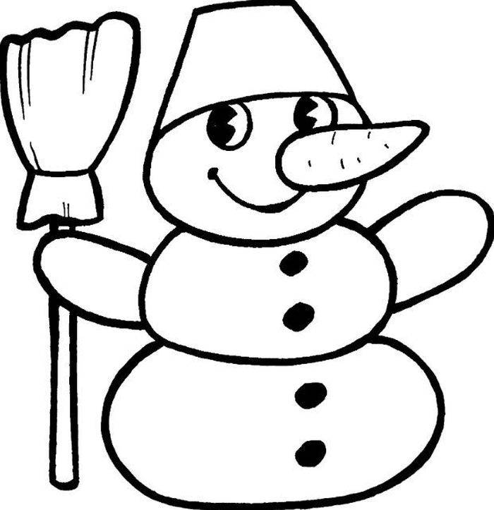 Рисунки снеговика для срисовки 