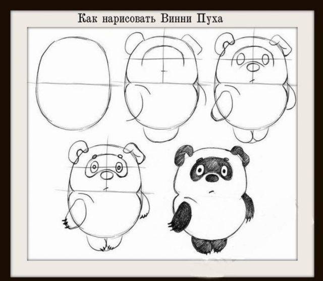 Рисунки милые медведи для срисовки 