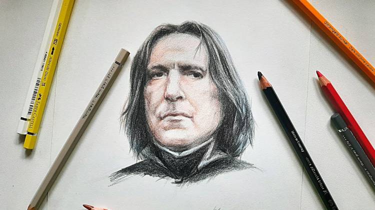 Крутой рисунок Северуса Снейпа(Severus Snape)