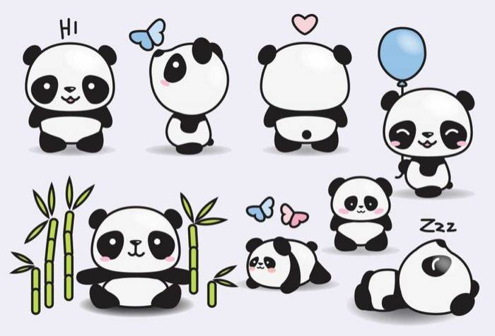 Рисунки панды для срисовки карандашом