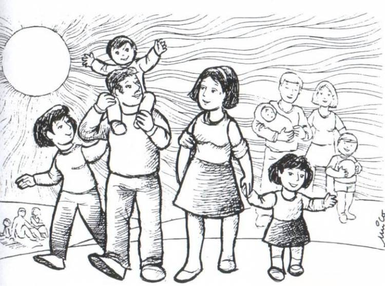 Рисунки на тему Семья для детей 
