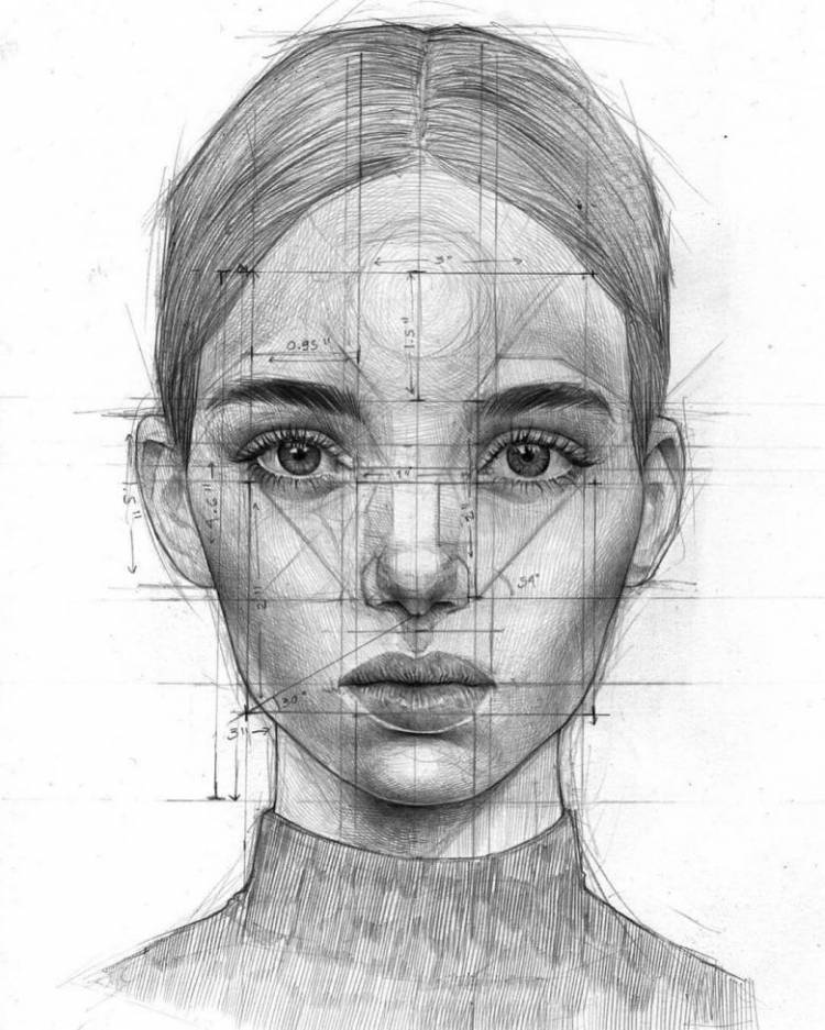 Как нарисовать лицо поэтапно карандашом 