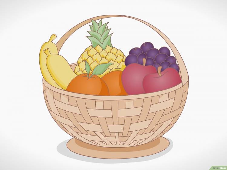 Как нарисовать корзину с фруктами