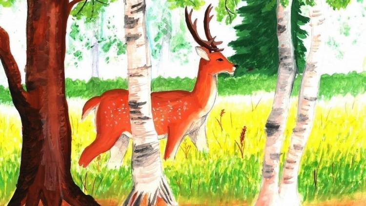 Рисунок на тему леса россии 