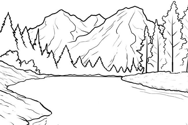 Рисунки гор для срисовки 