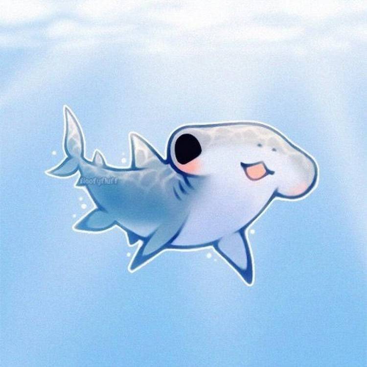 Рисунки милые акулы