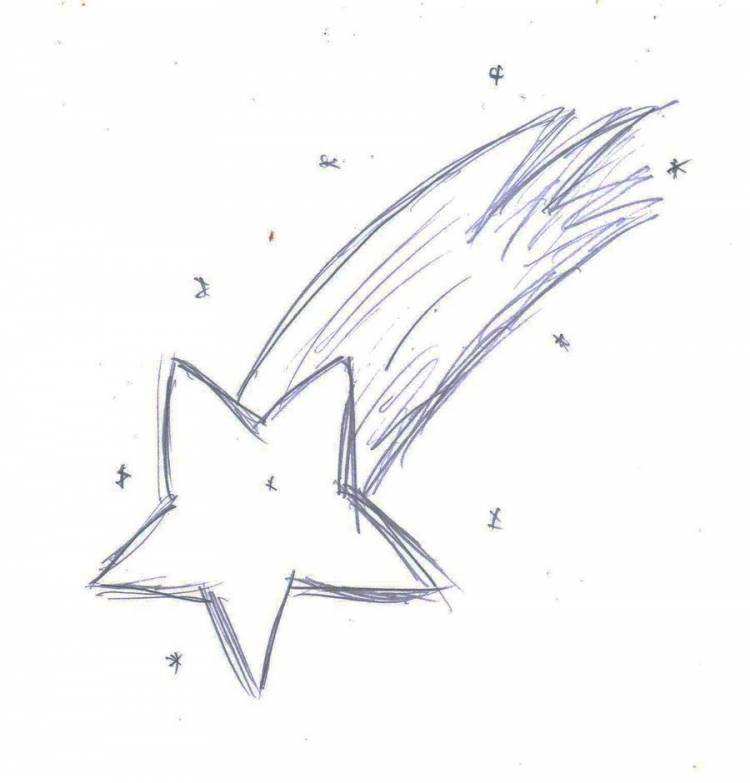 Звезда рисунок карандашом для срисовки