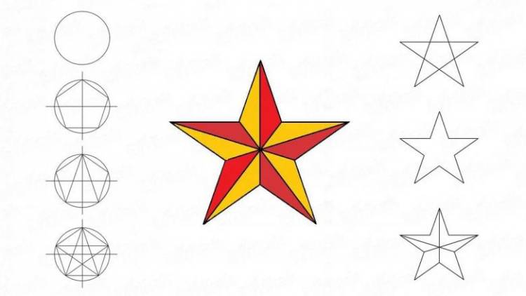 Как нарисовать звезду карандашом 