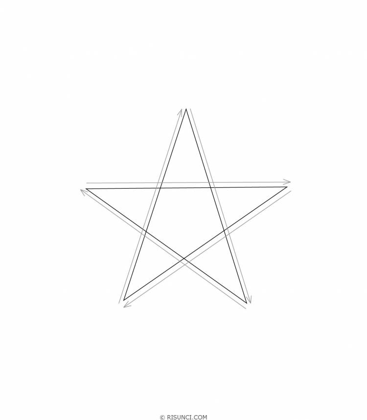 Как нарисовать звезду поэтапно? Рисунки карандашом поэтапно