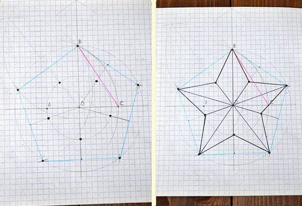 Как нарисовать звезду карандашом
