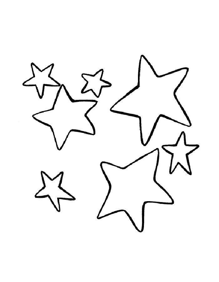 Звезда картинка раскраска для детей