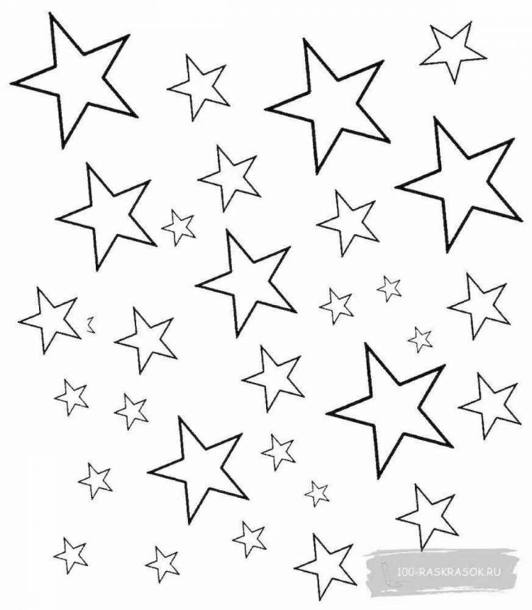 Раскраски Звезда для детей 